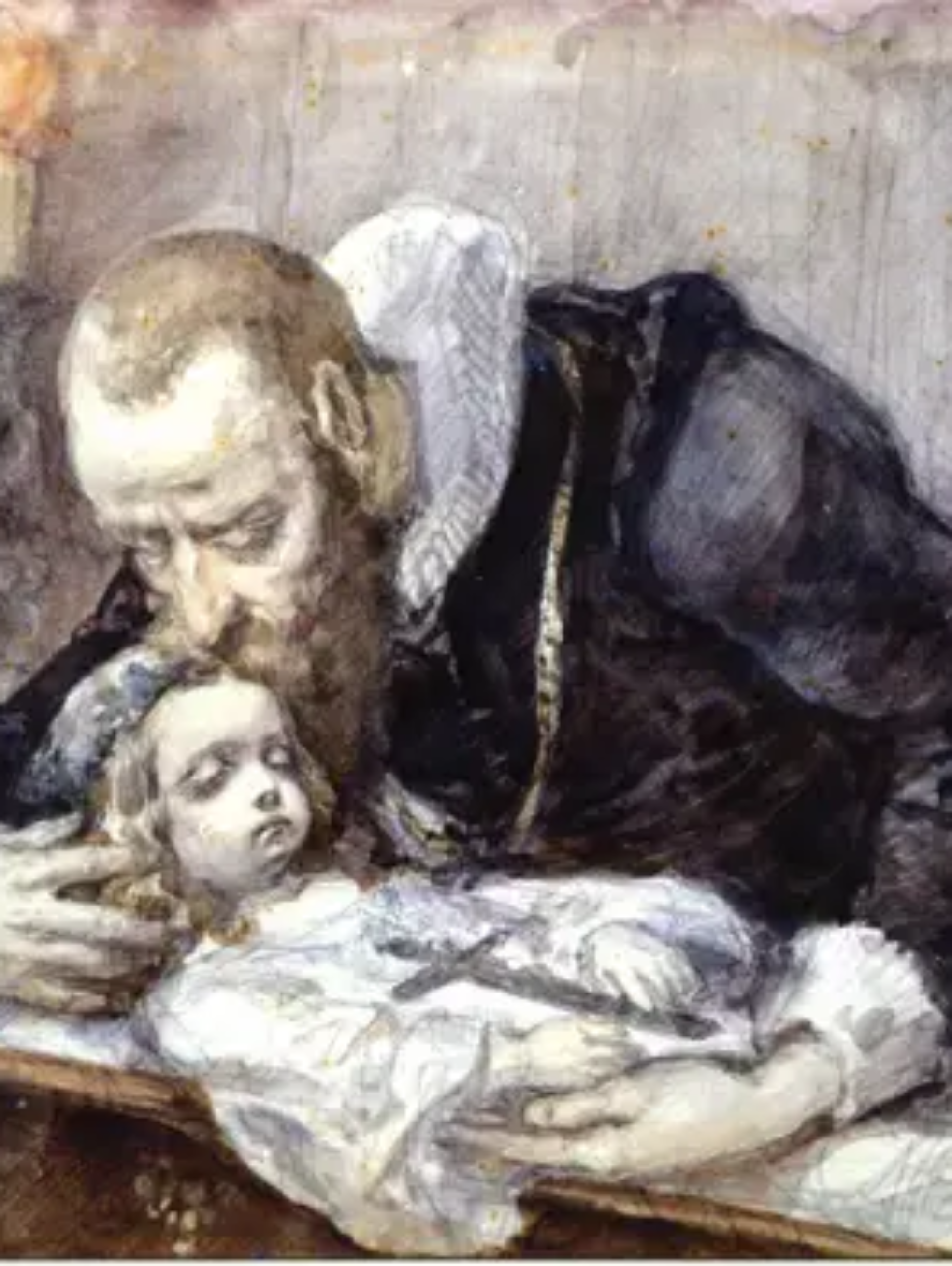 Father and child lament
