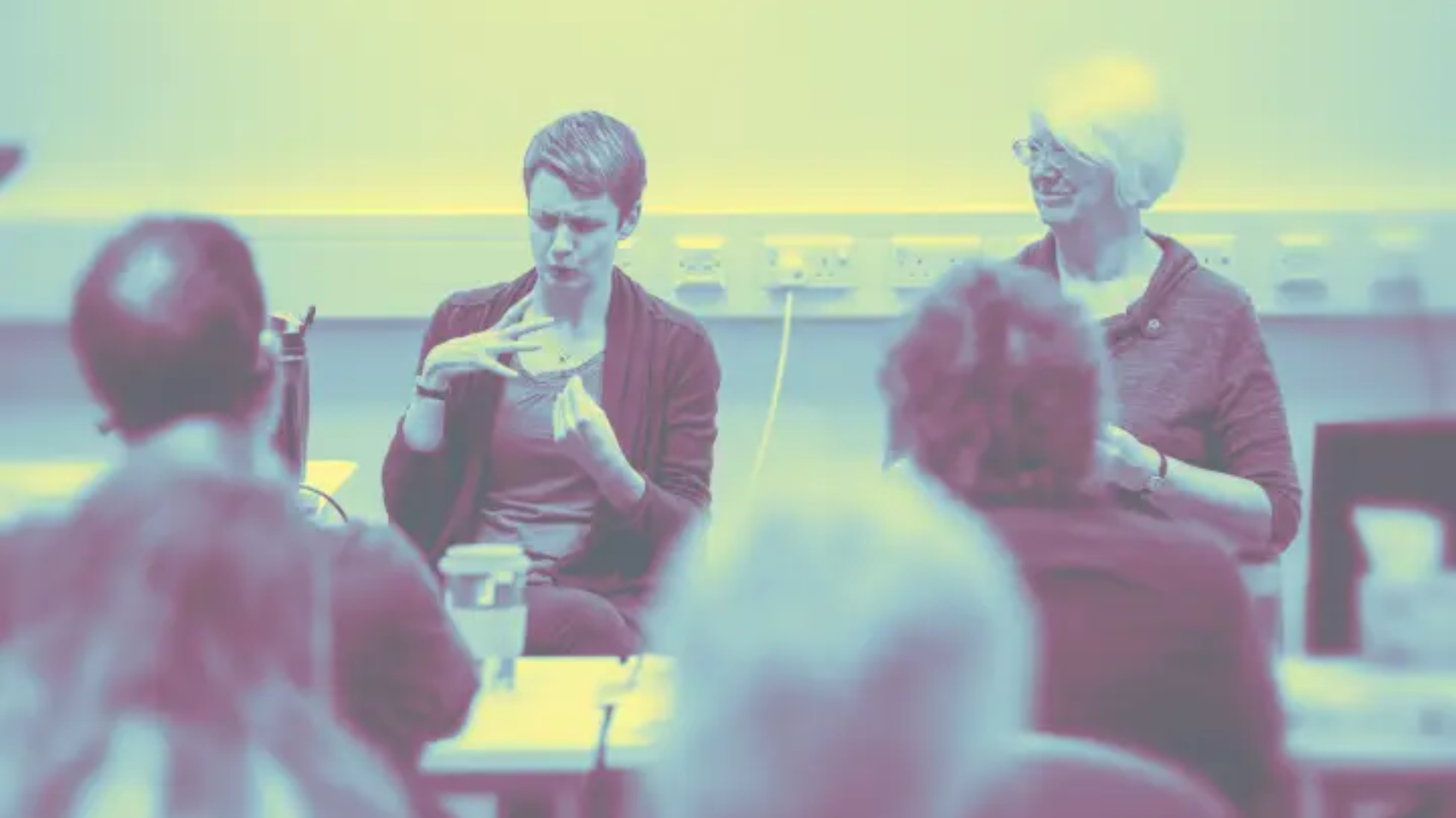 Deaf Students Signing Classroom