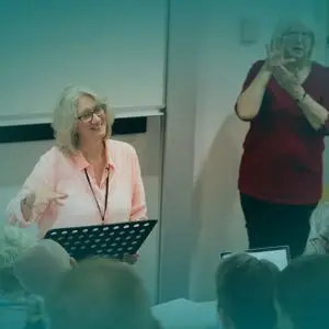 Image of Lucy Peppiatt teaching classroom - Fees FAQs page