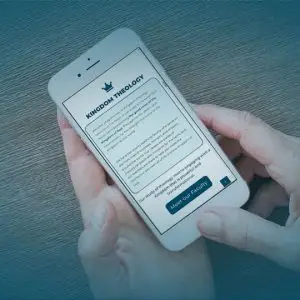 Phone with Kingdom Theology text box - contact page