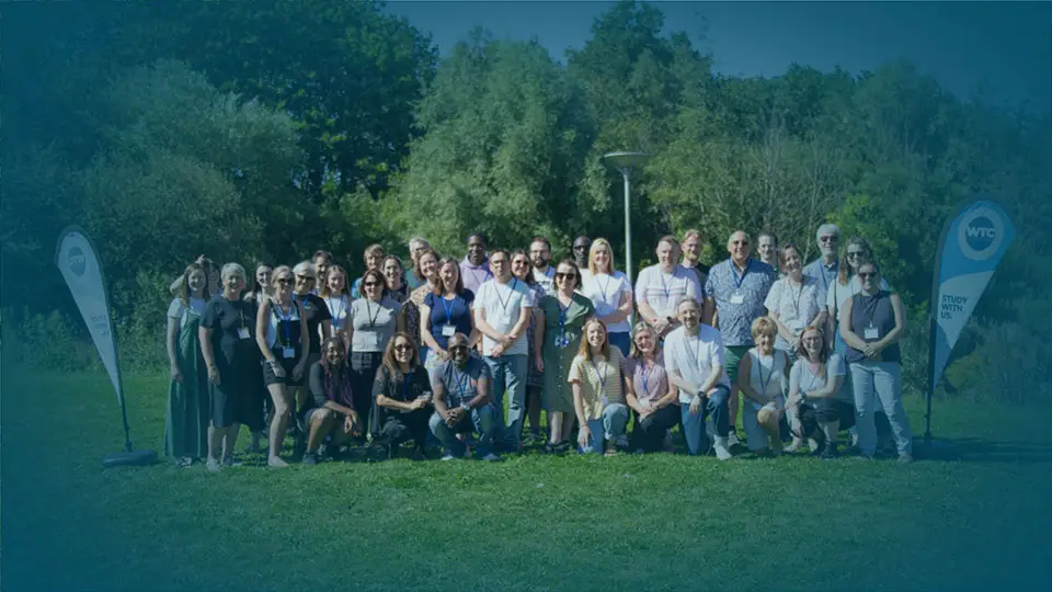 Image of group of WTC students in sunshine - students page