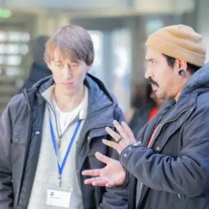 2 male students chatting