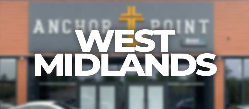 West Midlands Hub Location image with test and Anchor Point Church blurred in background
