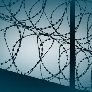 WTC Prison Programme image of barbed wire above fence