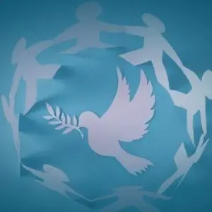 WTC Prison Programme image of peace dove with paper cutout people