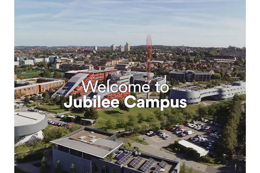 Aerial view of Nottingham, Jubilee Campus