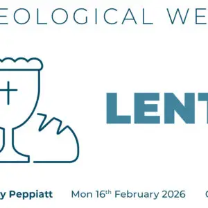 Lent Webinar image with bread and wine icon