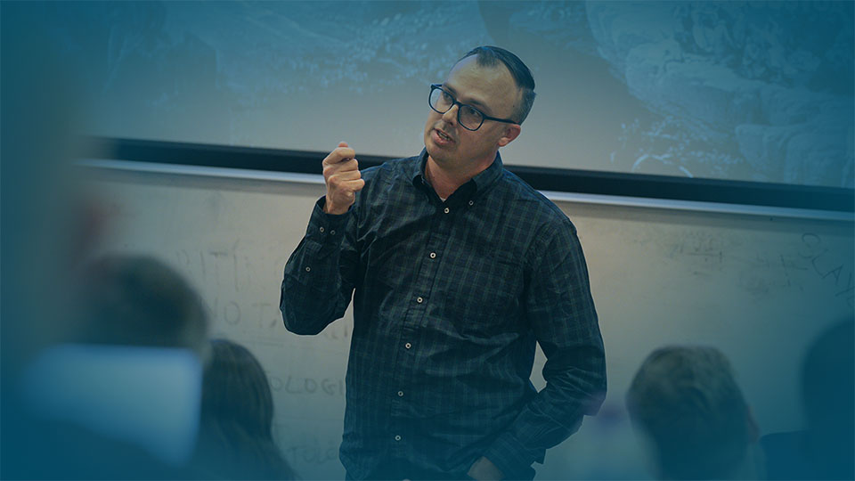 Image of Jason Myers teaching GradDIp classroom